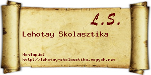 Lehotay Skolasztika névjegykártya